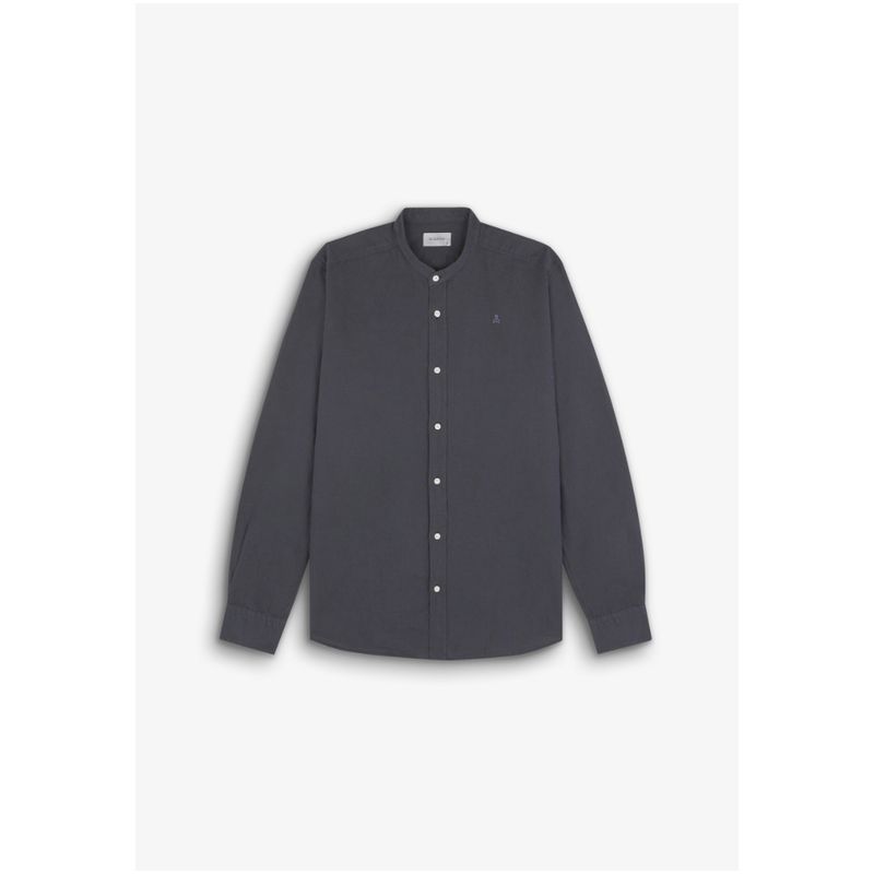 SCALPERS - Solid Mao Shirt Greyish Blue