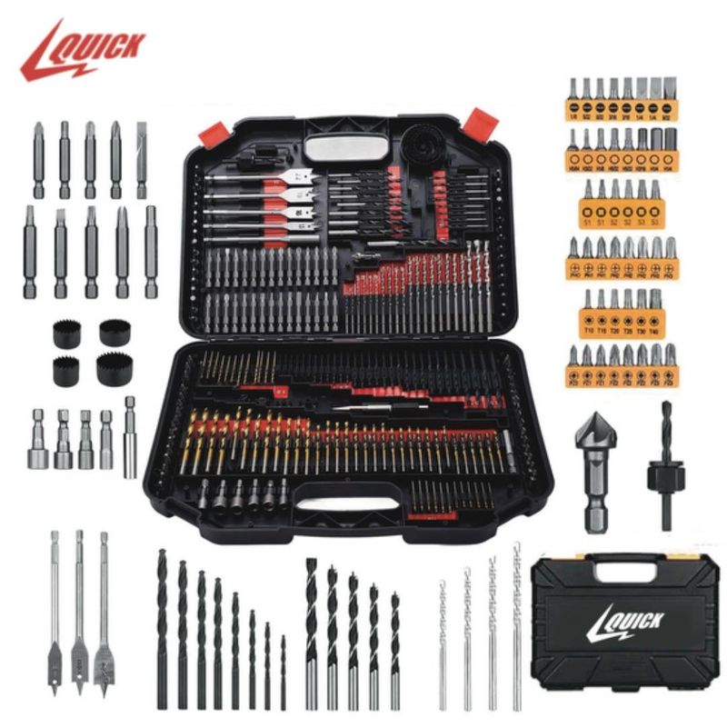 QUICK - Maletín De 246 Puntas De Taladro Brocas Y Dados