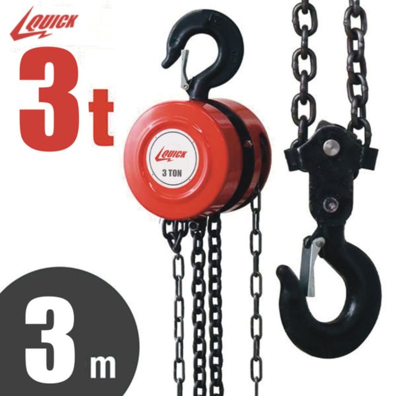QUICK - Quick Tecle Manual Con Cadena 3 Toneladas X3 Metros