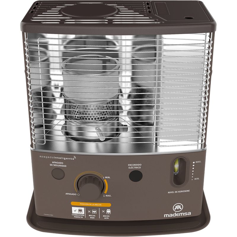 MADEMSA - Estufa Parafina Mecha Mademsa 4,2 Litros 2,7 Kw Apagado Inteligente Fiamma Pro