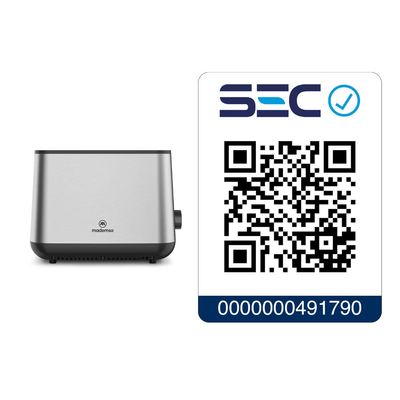 Imagen 2 del producto Tostador con 7 Niveles de Tostado y 3 Funciones 730W MTS25 Acero Inoxidable
