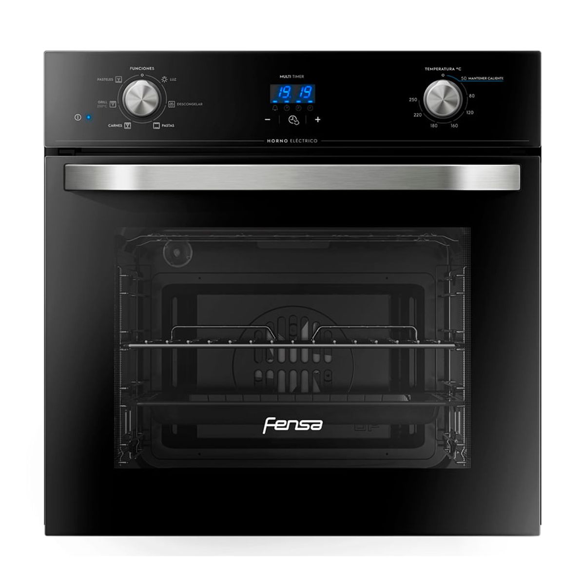 FENSA - Horno Empotrable Eléctrico Fensa 59L Timer Digital y Turbo Convector FHE 1190T Negro