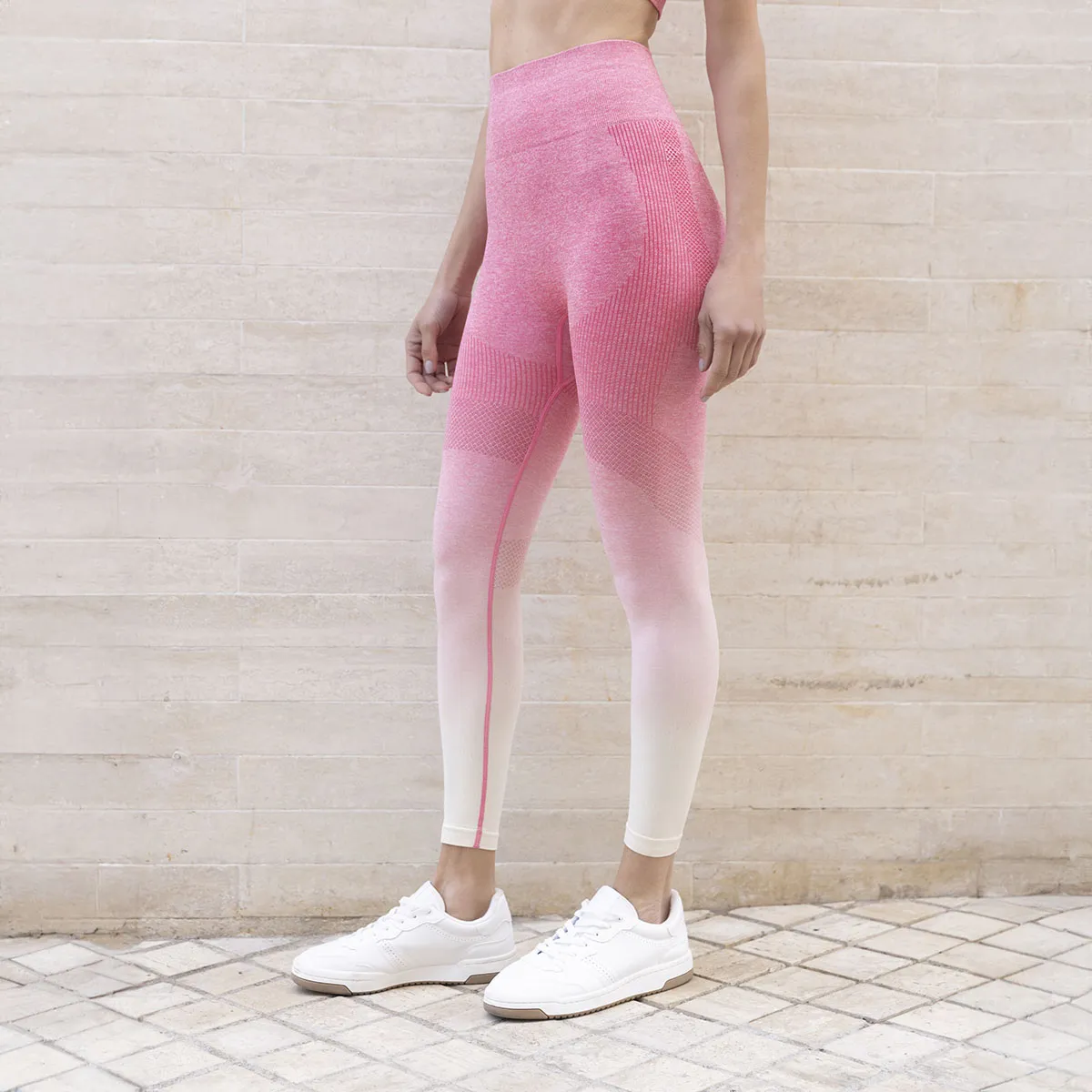 MONARCH - Calza Seamless 3/4 Jaspeado Fucsia Monarch