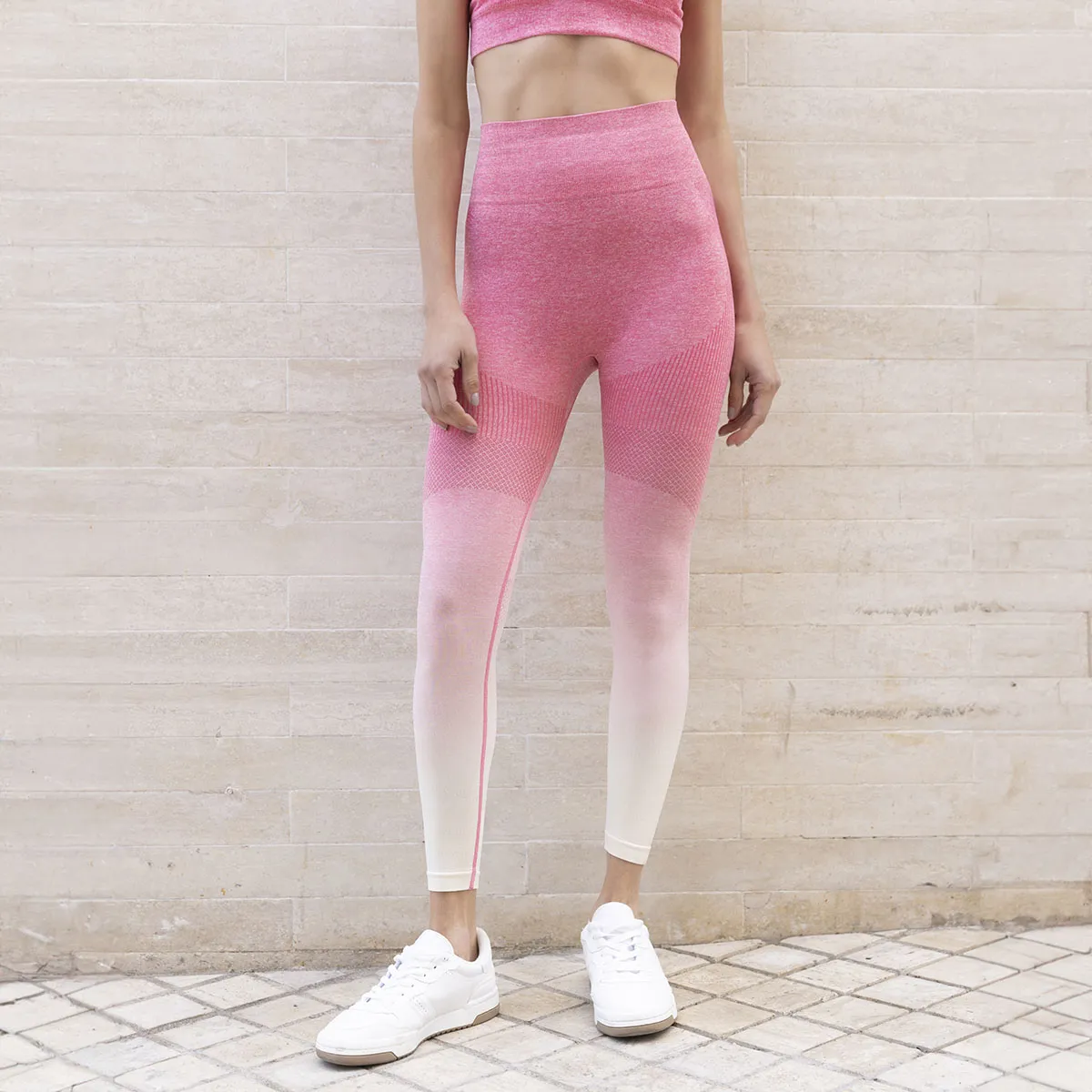 MONARCH - Calza Seamless 3/4 Jaspeado Fucsia Monarch