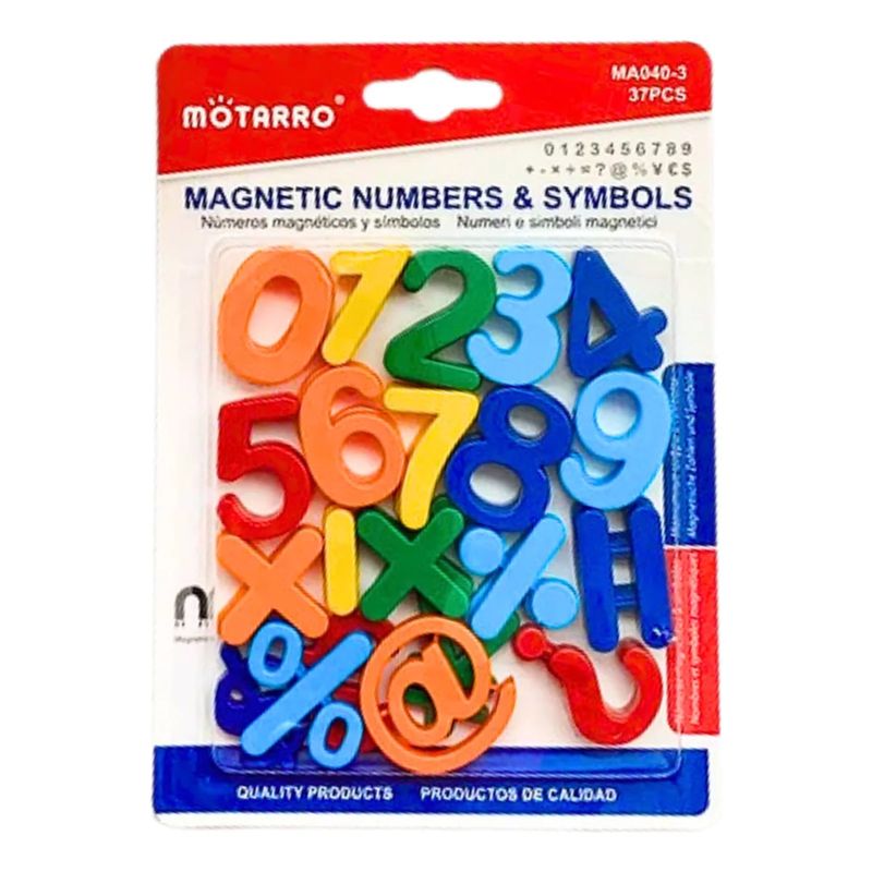 MOTARRO - Números Y Símbolos Magnéticos De 37 Ud Didáctica
