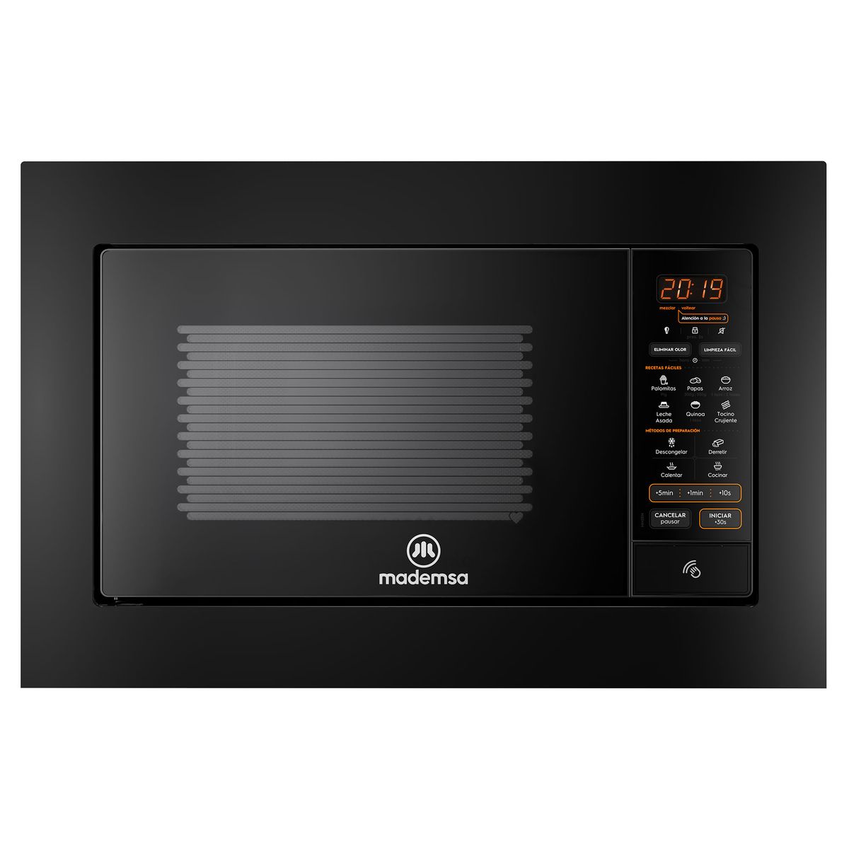 MADEMSA - Microondas Empotrable Mademsa 27 Litros Digital Descongelamiento Inteligente MM32EN Negro