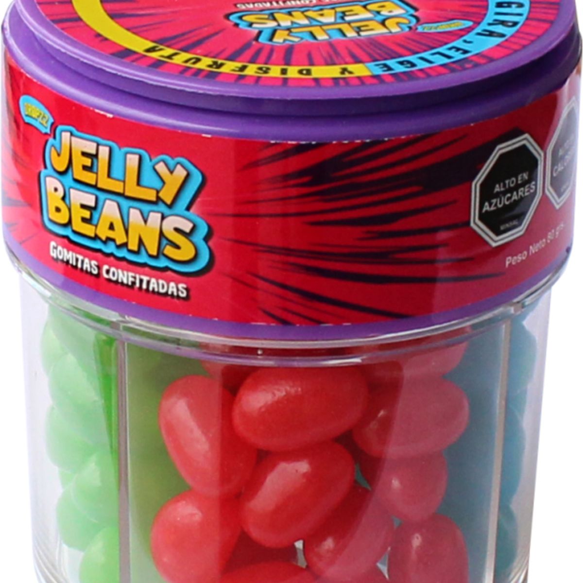 GENERICO - Display 6 Frascos Gomitas Confitadas Surtidas Jelly Beans GENERICO