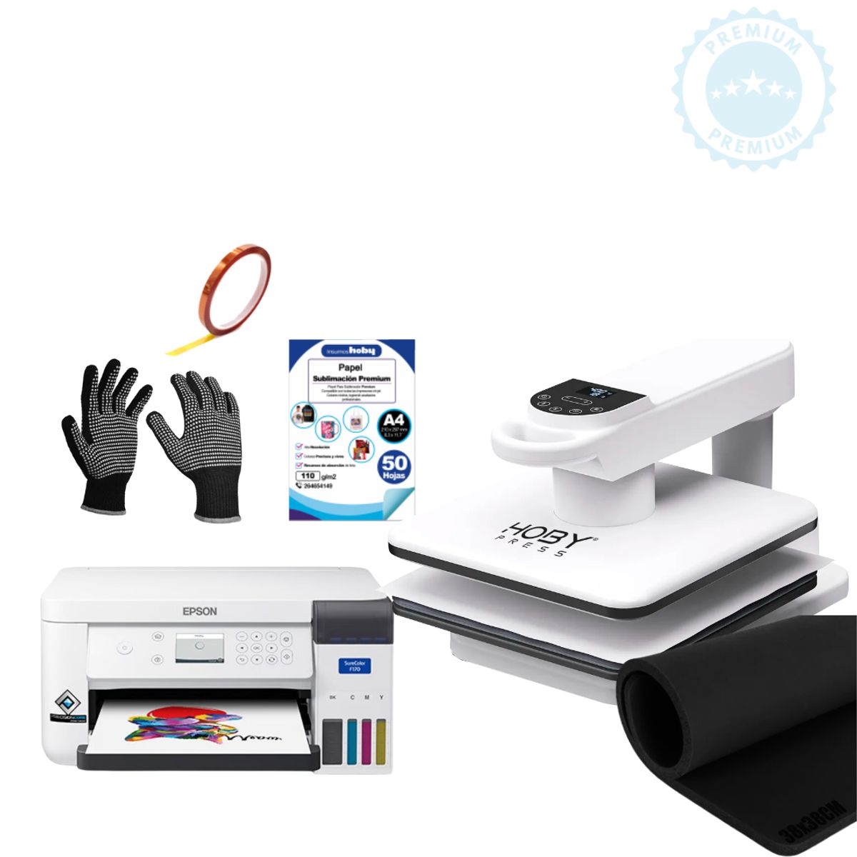 GENERICO - Estampadora plana Automatica 38x38cm Hoby Press