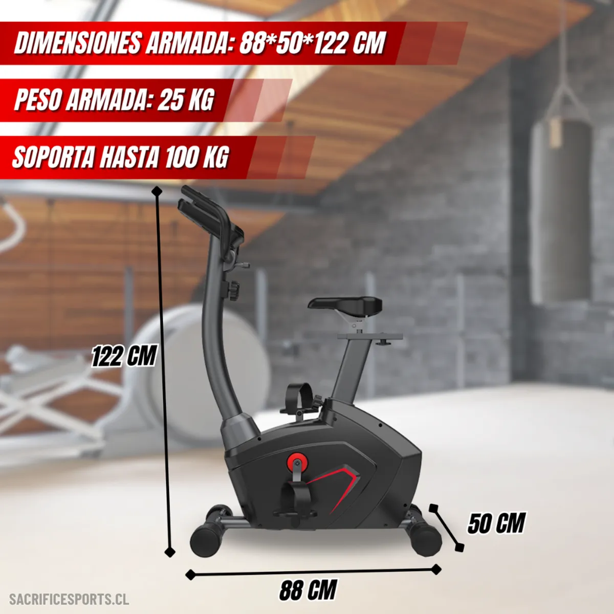 GENERICO - Bicicleta Spinning 6401 Sacrifice Sports