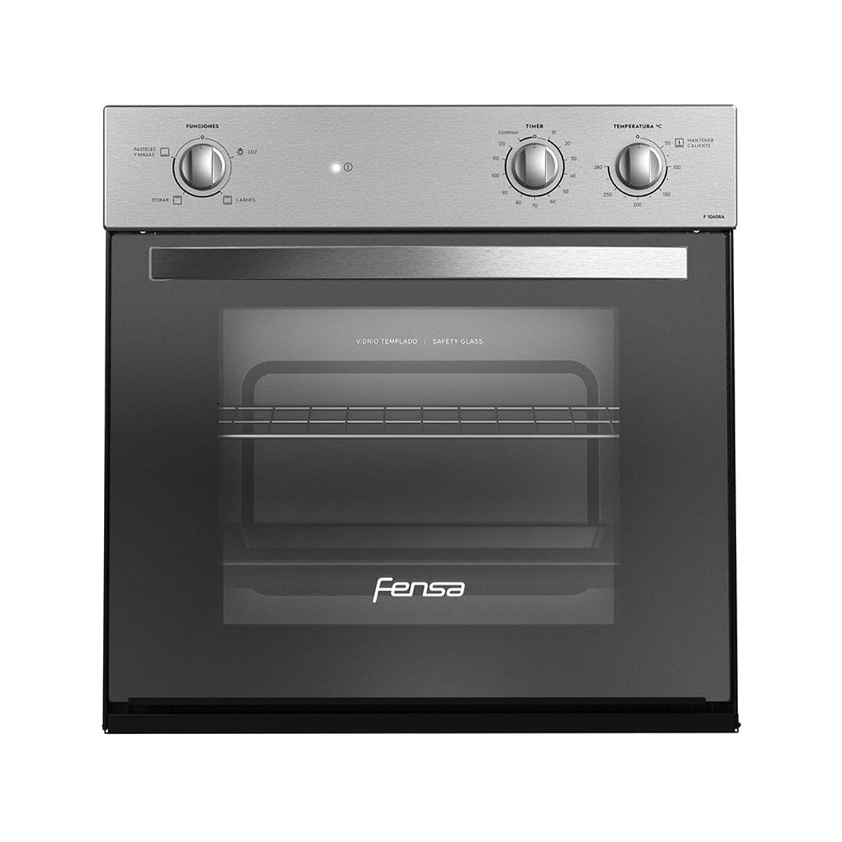 FENSA - Horno Empotrable Eléctrico Fensa 66L Timer y Cavidad Esmaltada F 1060R A Gris