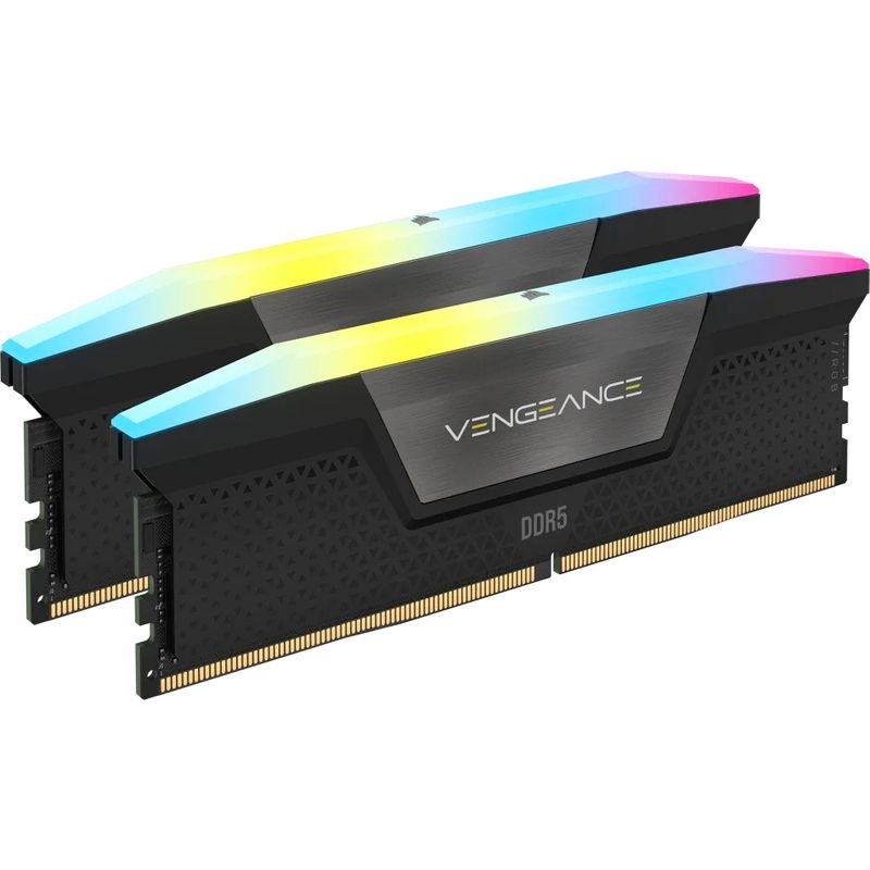 CORSAIR - Memoria RAM Corsair Vengeance RGB 64GB DDR5 DIMM 5200 MTs - Negro
