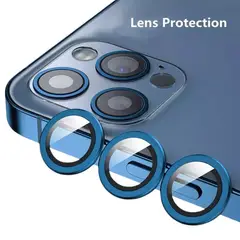 GENERICO - Protector De Lentes Para iPhone 13 Pro Max - Azul