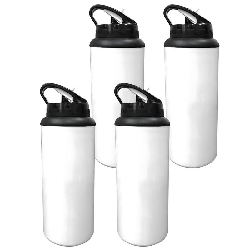 GENERICO - Pack x 4 Termo Hoppy Aluminio Blanco Sublimable 500ml con caja
