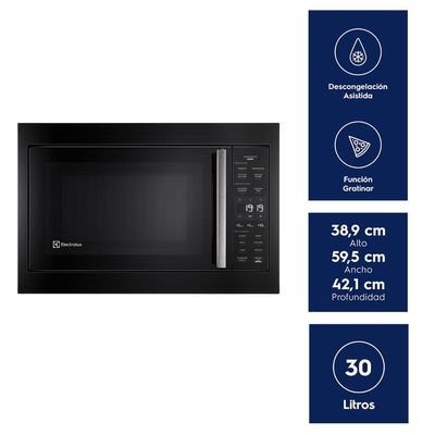 Imagen 2 del producto Microondas Empotrable 32 Litros Digital Funcion Grill ME3BP Negro