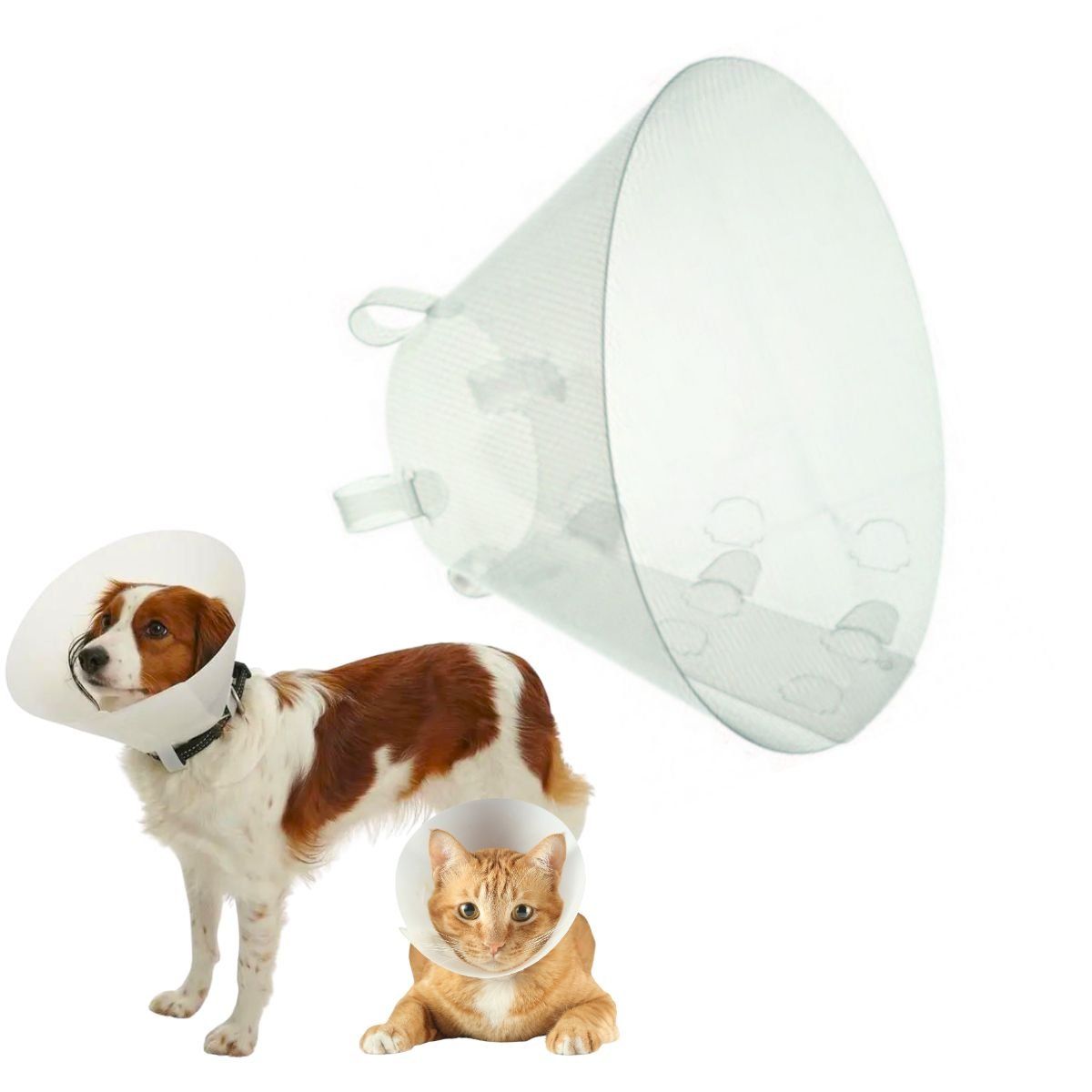 GENERICO - Collar Isabelino 12.5 cm Para Gato Y Perro Cono De Vergüenza