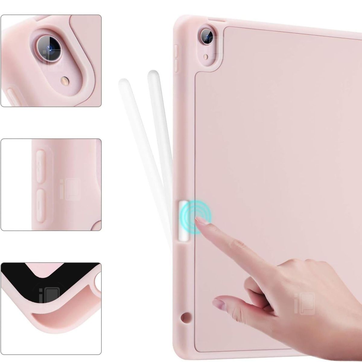 GENERICO - Funda Para iPad Air 13 (M2) Ranura Lápiz Carga Magnética - Rosa