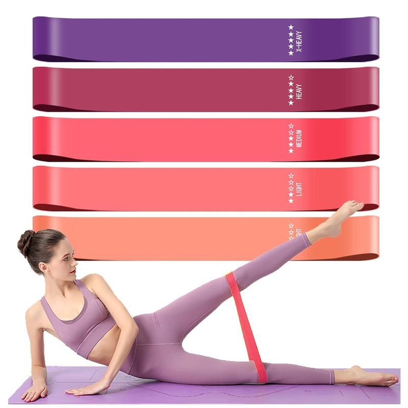GENERICO - Bandas elasticas para mujer 5 niveles de fuerza - Pack 5 Uni