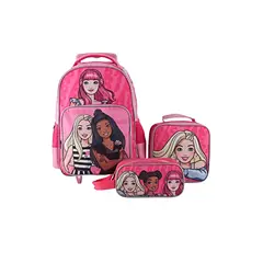 GENERICO - SET ESCOLAR DE MOCHILA CON RUEDAS MAS ESTUCHE Y LONCHERA