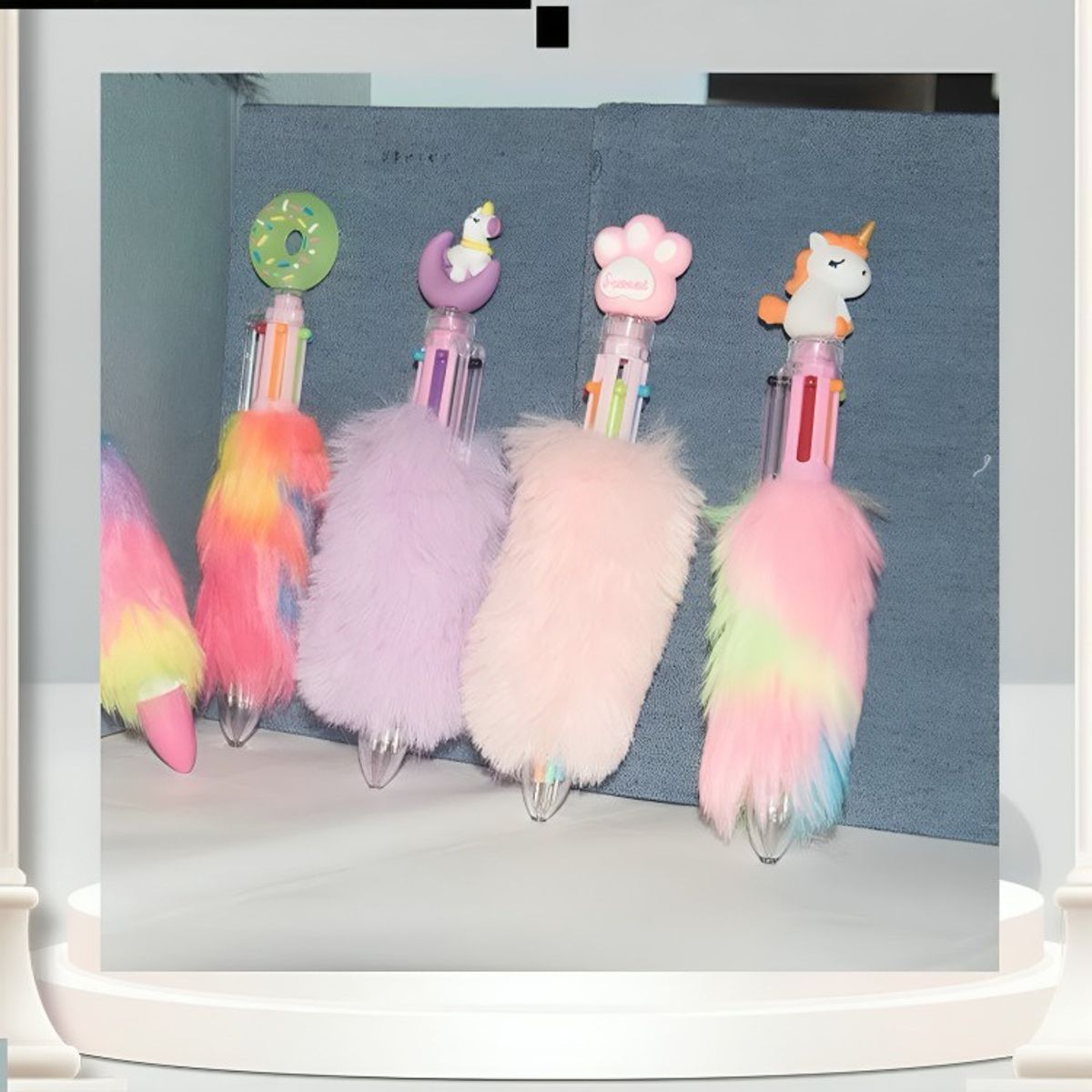 OEM - Bolígrafo Peludo Kawaii Surtidos Divertidos y Únicos