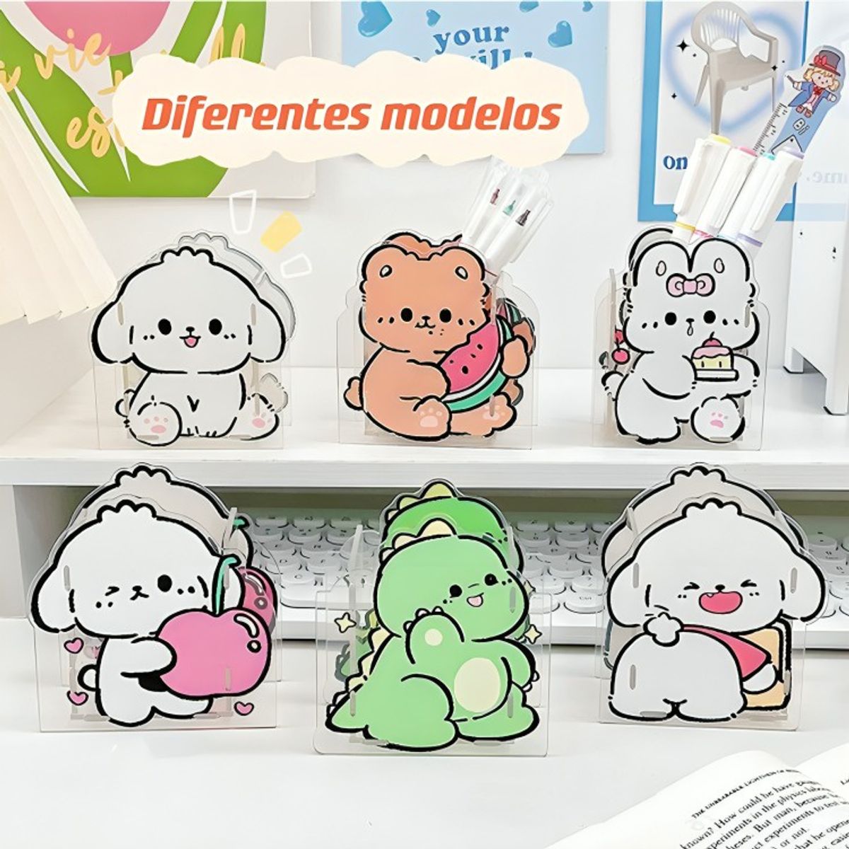 OEM - Organizador de Mesa Kawaii con Diseño de Animales Surtidos