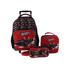 GENERICO - SET ESCOLAR DE MOCHILA CON RUEDAS + ESTUCHE + LONCHERA A4