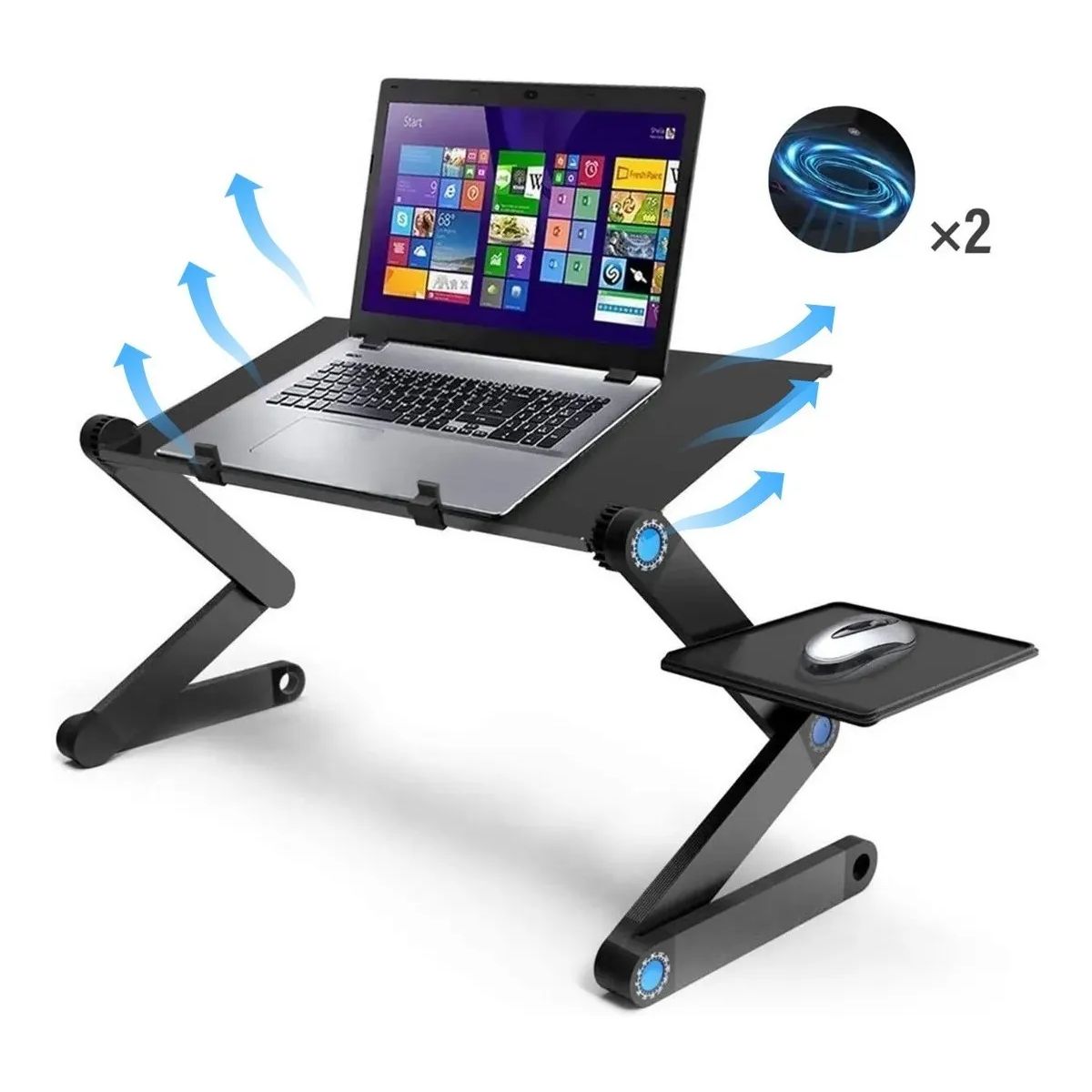 MOVI - MESA PORTÁTIL PARA NOTEBOOK AJUSTABLE Y CON VENTILADOR