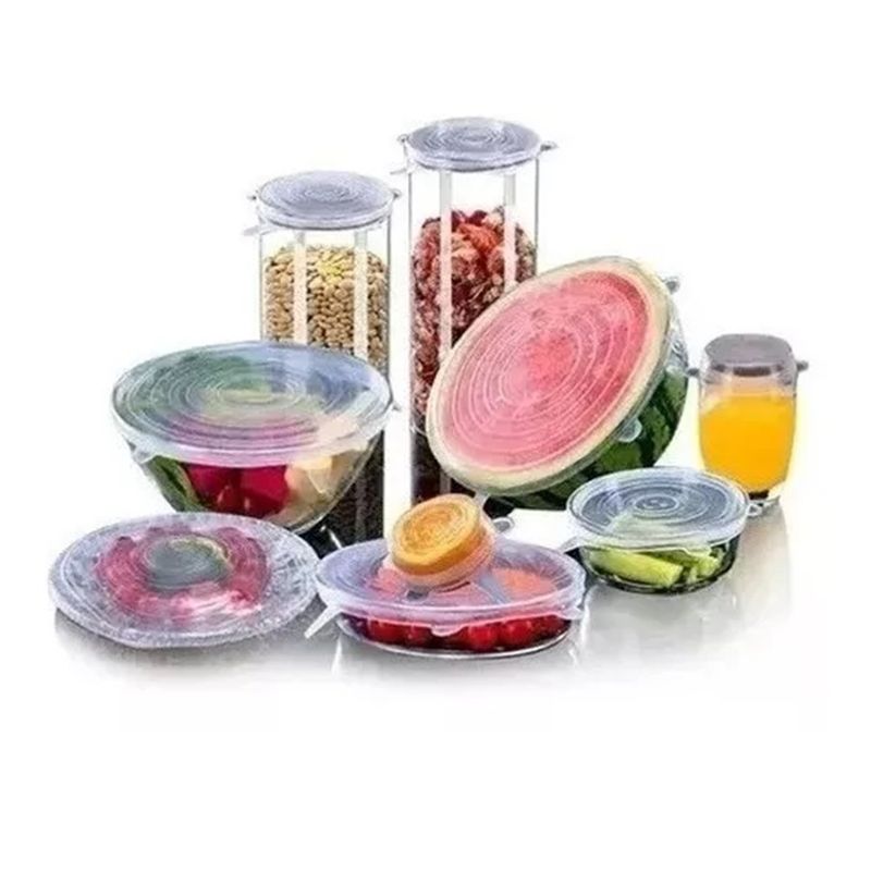 GENERICO - Tapas De Silicona Extensible Ajustable Adaptable Alimentos
