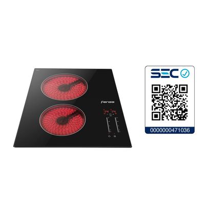 Imagen 2 del producto Encimera Eléctrica 2 Platos Vitrocerámica y Panel Touch FEV 2T Negra