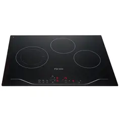 FENSA - Encimera Eléctrica 3 Platos Vitrocerámica y Panel Touch FEV 3T Negra