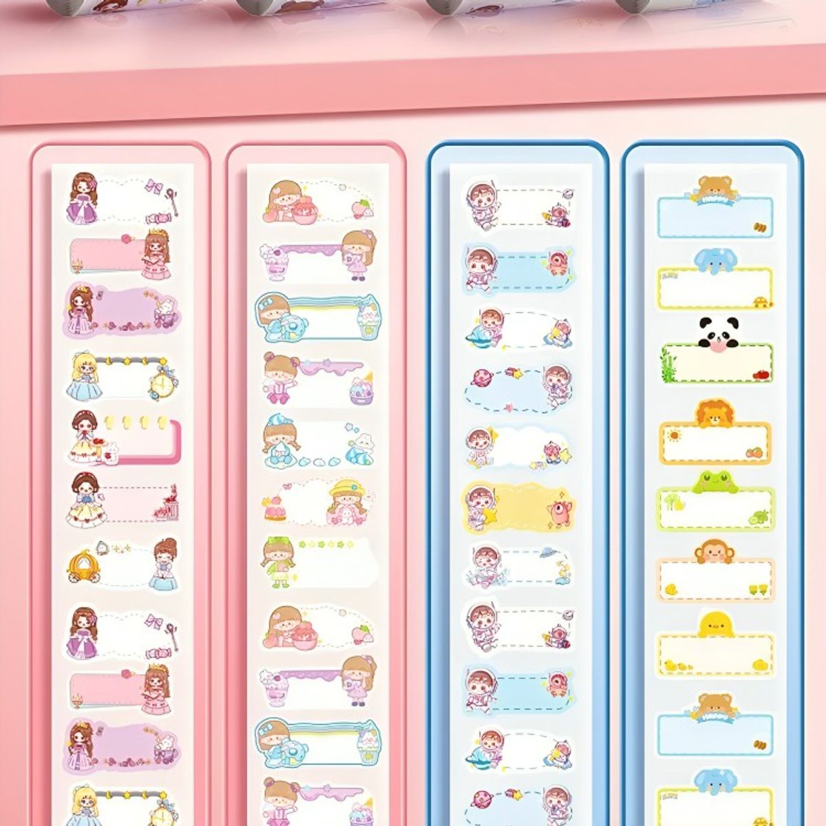 OEM - Rollo de Stickers para Nombre Niños y Niñas Surtido Colorido