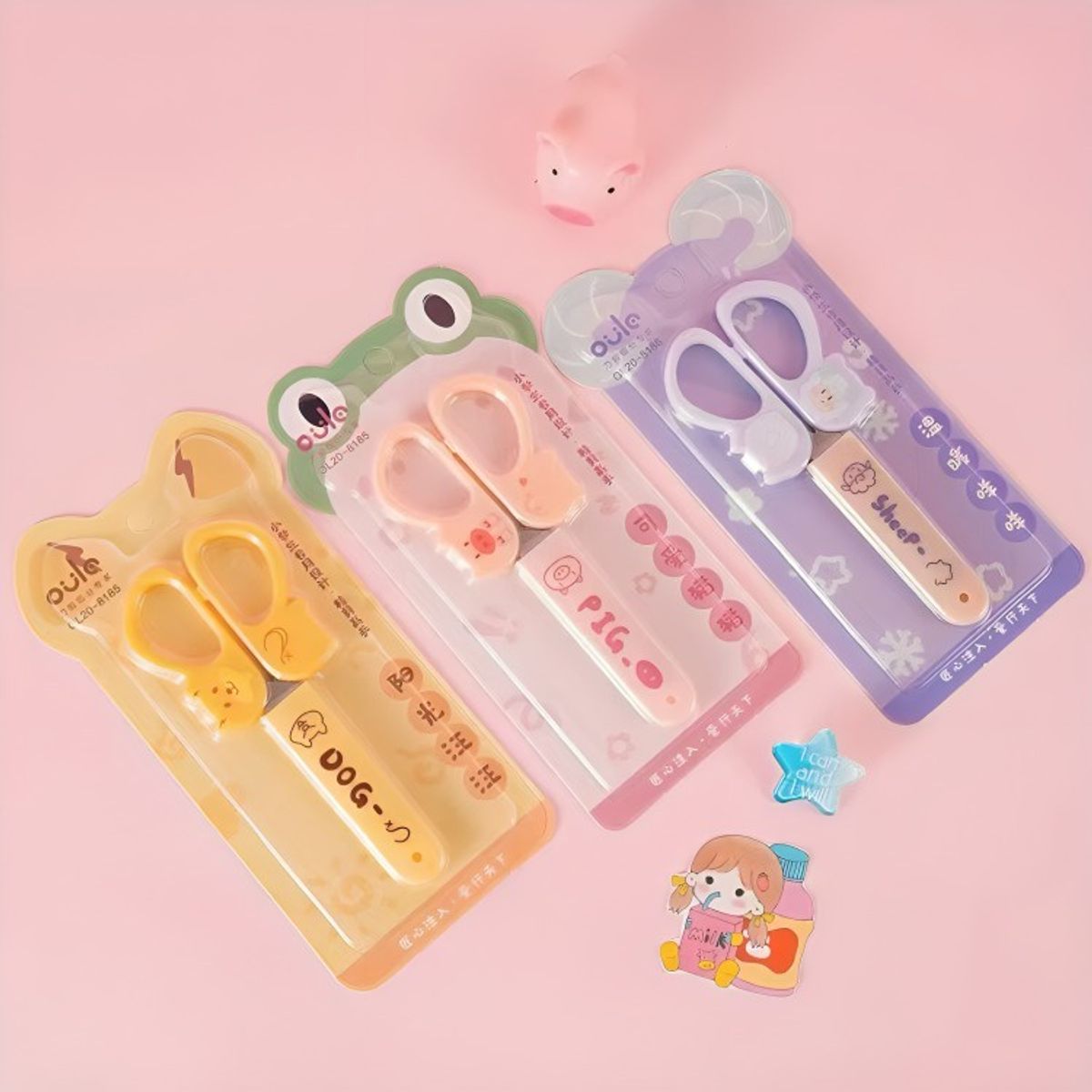 OEM - Tijera para Niños Kawaii Color Surtido y Segura