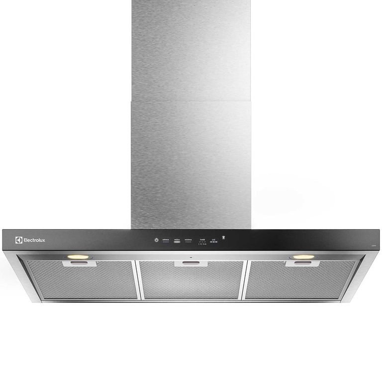 ELECTROLUX Campana Cocina Extractora Decorativa Pared 90cm Timer y Panel Touch CE9TF Inox