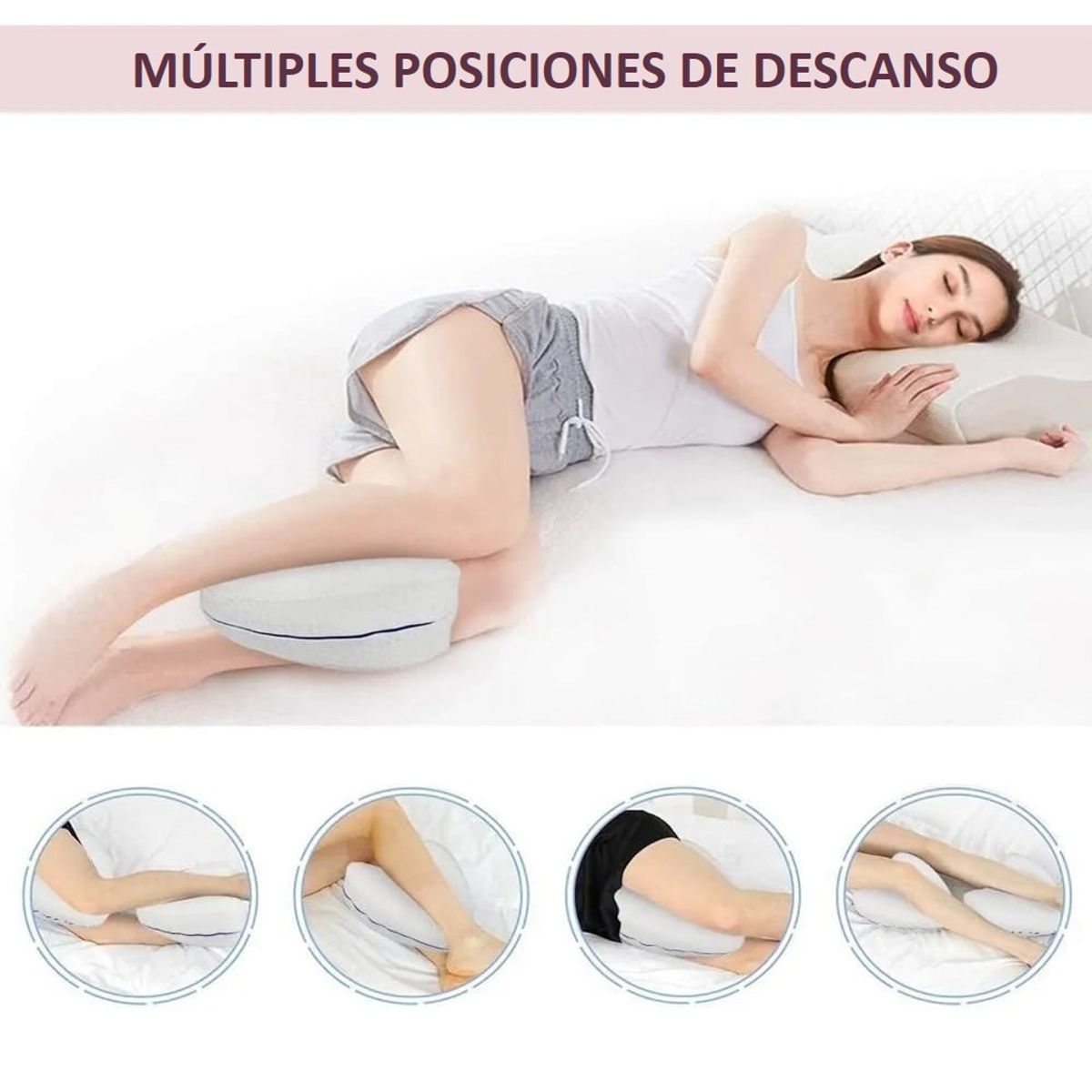 MOVI - ALMOHADA ORTOPEDICA PARA PIERNAS EL DESCANSO PERFECTO