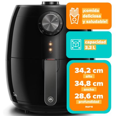 Imagen 2 del producto Freidora de Aire 32L con Temporizador 1400W MAF15 Negra