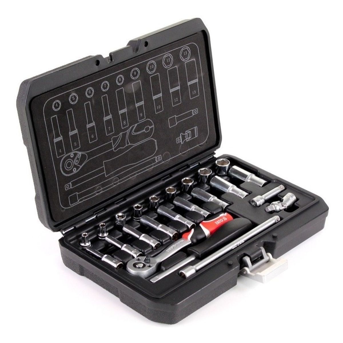 YATO - CAJA DE DADOS DE 14 CORTO Y LARGO