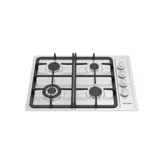 FENSA - Encimera a Gas 4 Platos Encendido Eléctrico y Parrilla Hierro Fundido FCE 4.3HF T Inox
