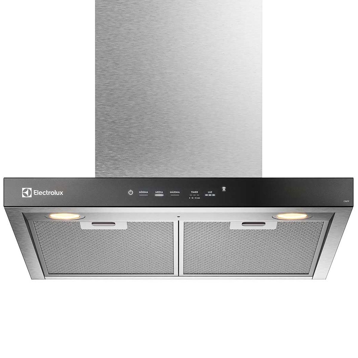 ELECTROLUX - Campana Cocina Extractora Electrolux Decorativa Pared 60cm Timer y Panel Touch CE6TF Inox