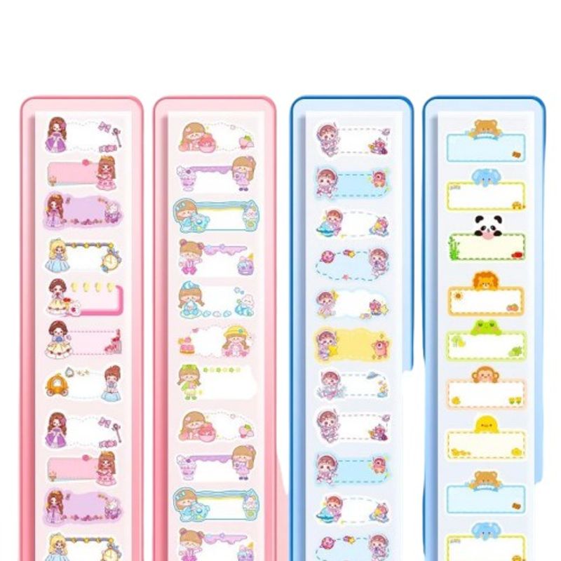 OEM - Rollo de Stickers para Nombre Niños y Niñas Surtido Colorido
