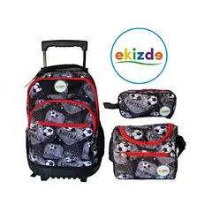 GENERICO - PACK MOCHILA ESCOLAR 3 PCSZ EQUIZDE SOCCER
