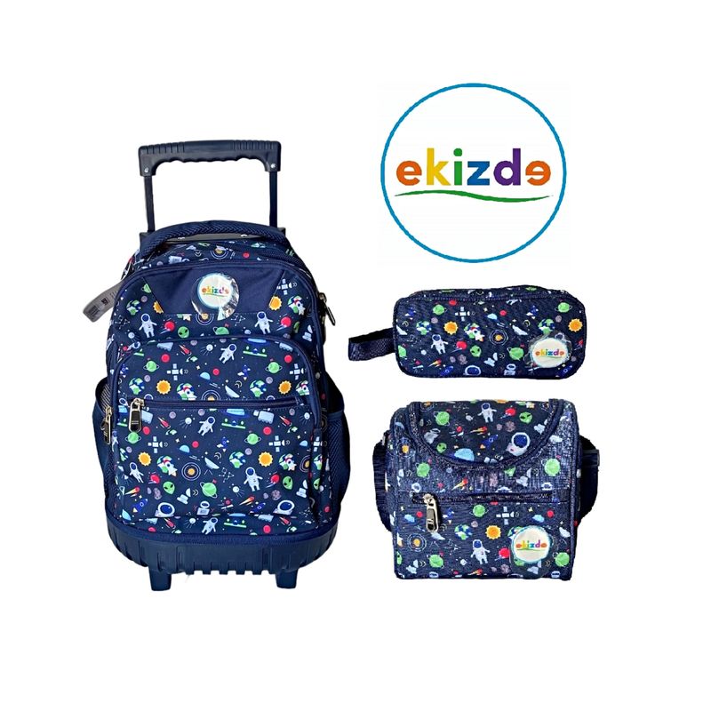 GENERICO - PACK MOCHILA ESCOLAR  3 PCSZ  EQUIZDE SPACE
