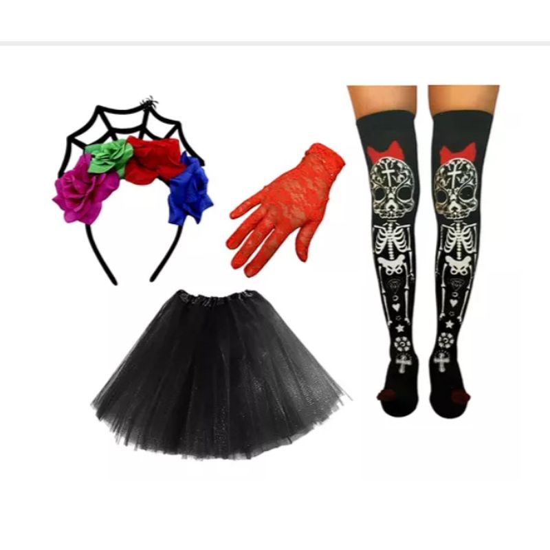 GENERICO - Disfraz Catrina Halloween Fiestas Entretención