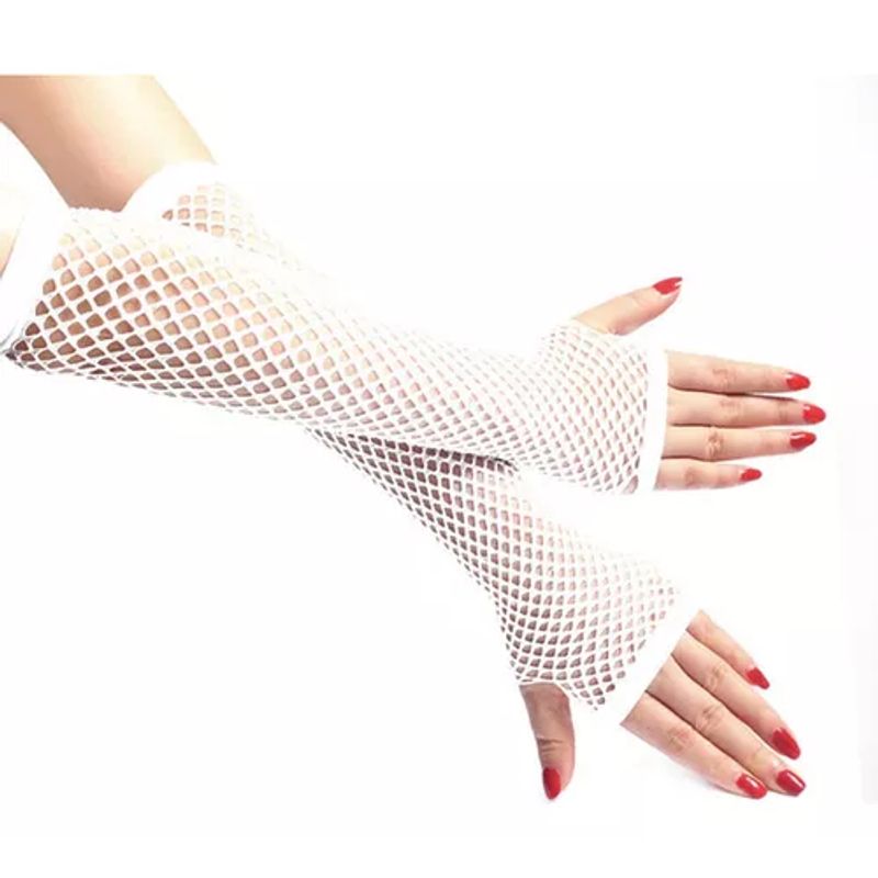 GENERICO - Guantes Malla Largos Cosplay Fiestas Outfit Carnaval
