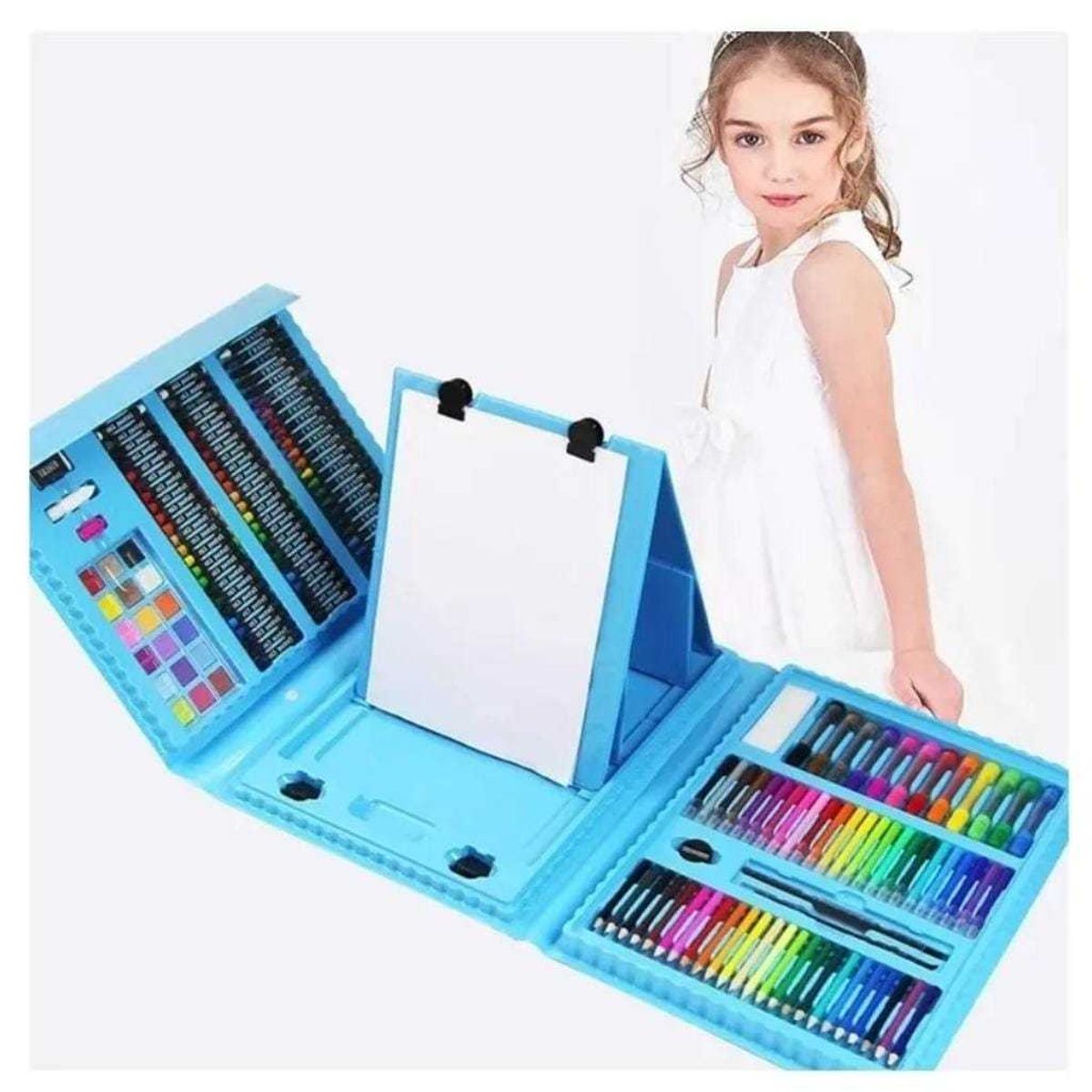 GENERICO - Set Creativo Maleta Dibujo Arte Kit Niños 208 Pcs Portátil