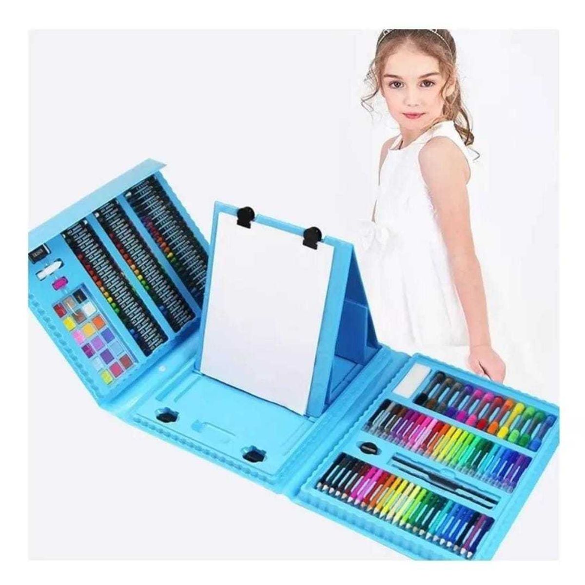 GENERICO - Set Creativo Maleta Dibujo Arte Kit Niños 208 Pcs Portátil