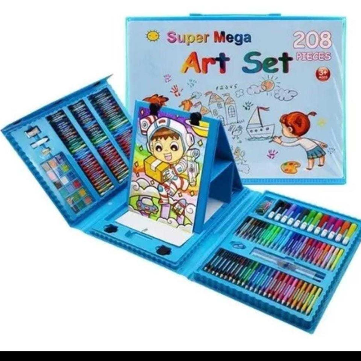 GENERICO - Set Creativo Maleta Dibujo Arte Kit Niños 208 Pcs Portátil