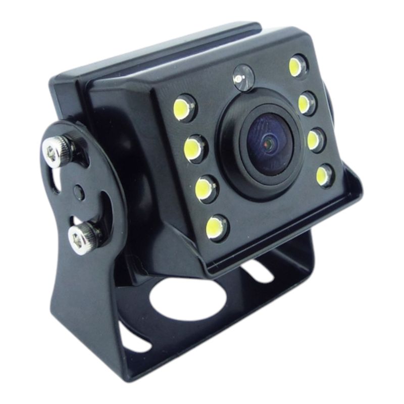GENERICO - Camara Retrovisor Camion Mini De 8 LED 15 Mts Cable12-24 V
