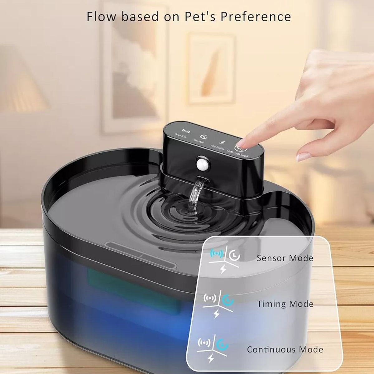 EVERSO - Fuente Agua Electrico Mascotas Automatico Inalámbrica 22l