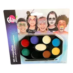 GENERICO - Set 9 Colores Maquillaje Disfraz, Halloween, Caracterización