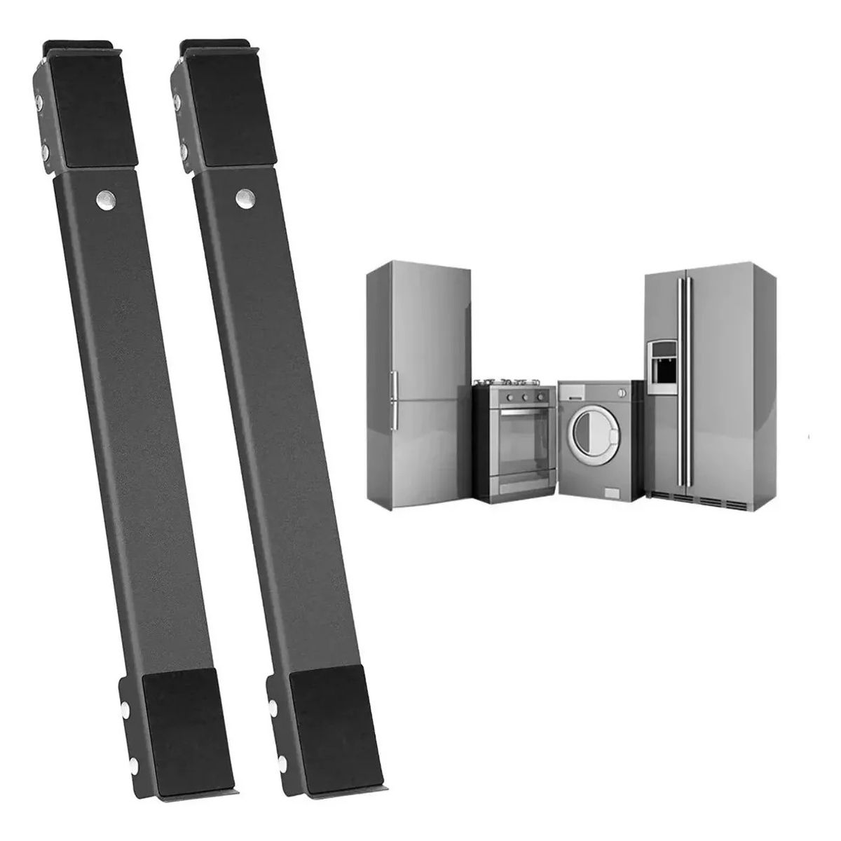 KUANGYE - Soporte Ajustable Base Ruedas Estufa Lavadora Refrigerador