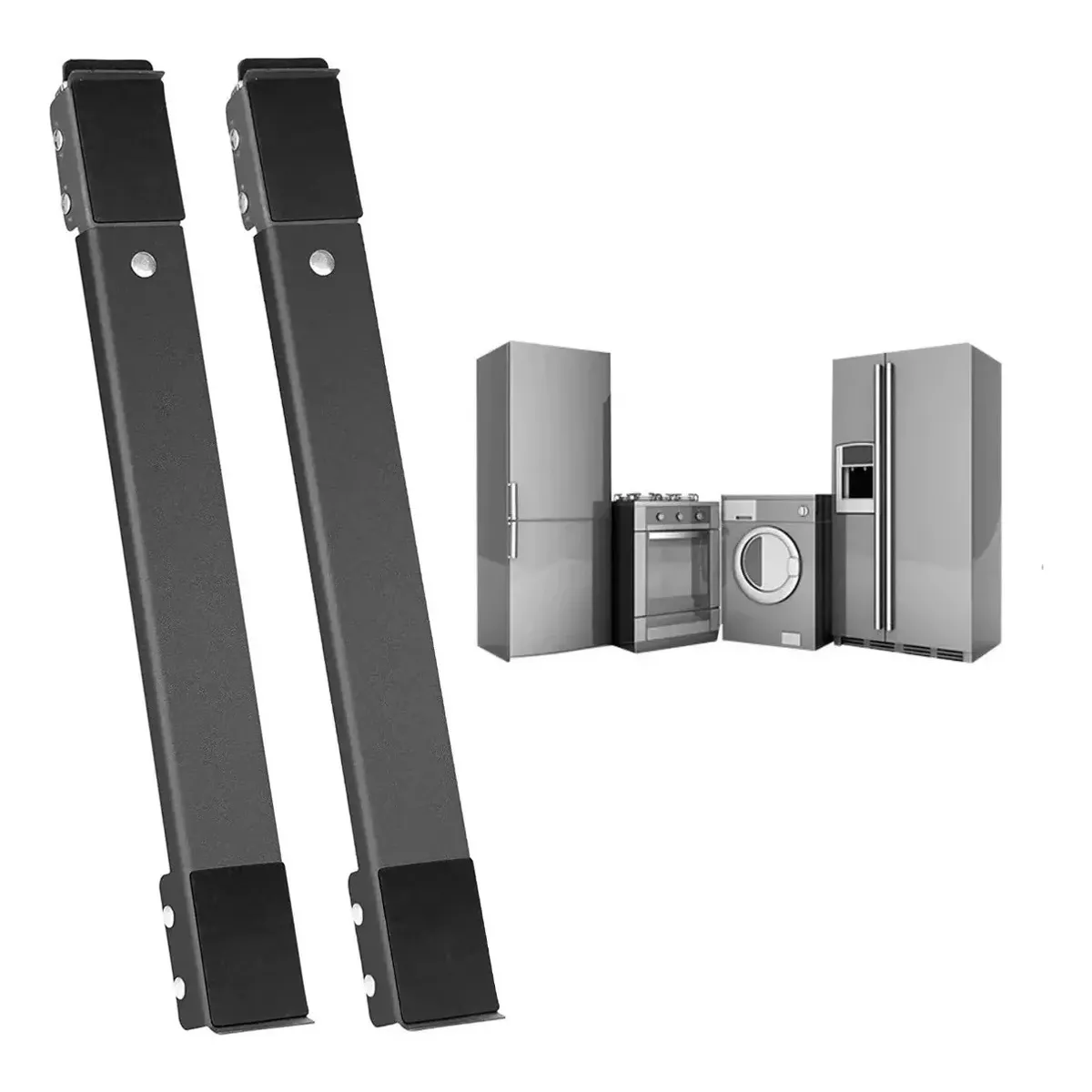 KUANGYE - Soporte Ajustable Base Ruedas Estufa Lavadora Refrigerador